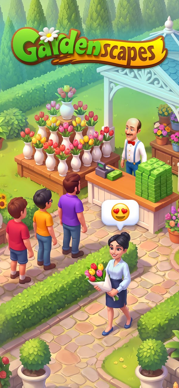 Gardenscapes: садовый магазин с гостями