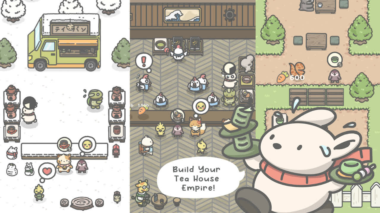 Tsuki Tea House: чайная с гостями и подсказка «Build Your Tea House Empire»